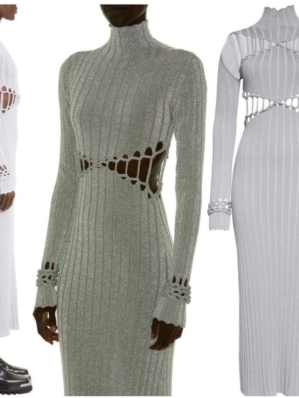 Dion Lee Reflective Knit Dress US 10